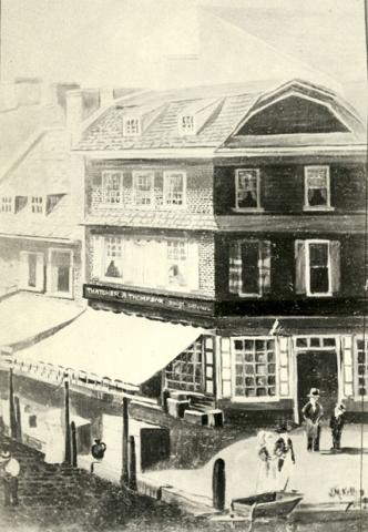 The first meeting of the Academy was held on the second floor, above an apothecary shop, on January 25, 1812