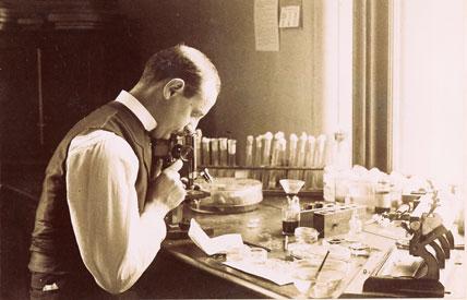 Dr. Flexner in Laboratory