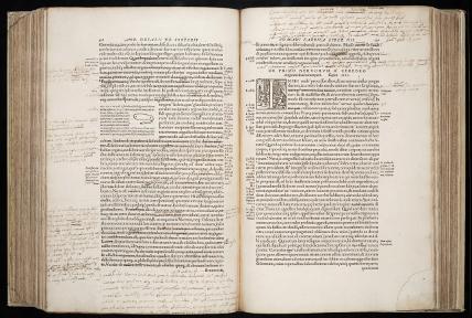 Vesalius, De humani corporis fabrica libri. 1555 second edition, with manuscript notes and corrections in the author's hand.