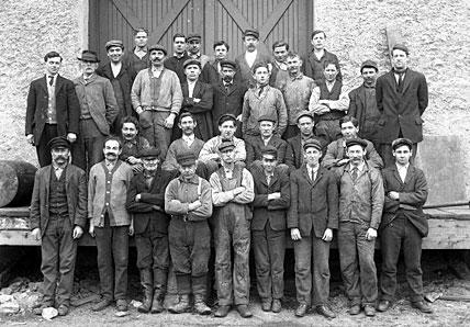 Workers at Marshall Paper Mill