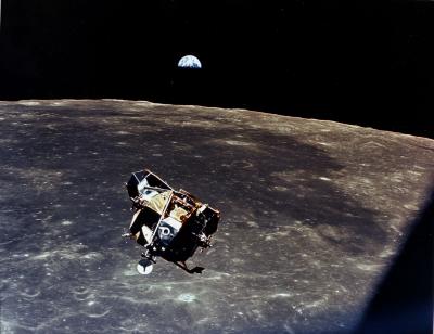 Lunar Module over moon